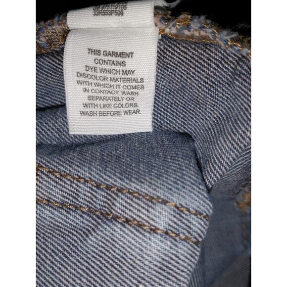 Free People Women's Blue Striped Short Shorts Size 26/US 2 Distressed - Picture 7 of 13